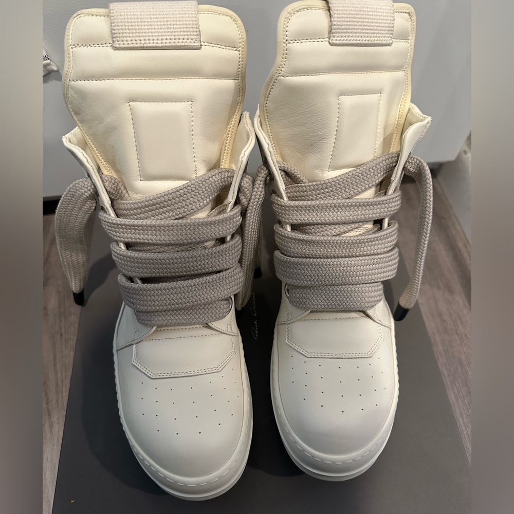 Rick owens jumbo lace geobaskets milk size 41 42 43